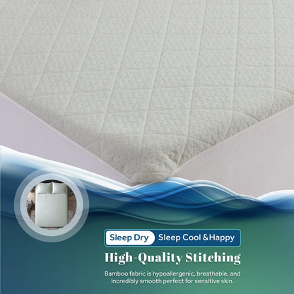Waterproof Quilted Bamboo Mattress Protector