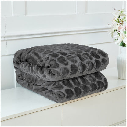 Blossom Heart Heavy Blanket | 200CM x 240CM | Charcoal