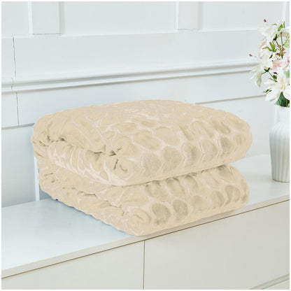 Blossom Heart Heavy Blanket | 200CM x 240CM | Cream