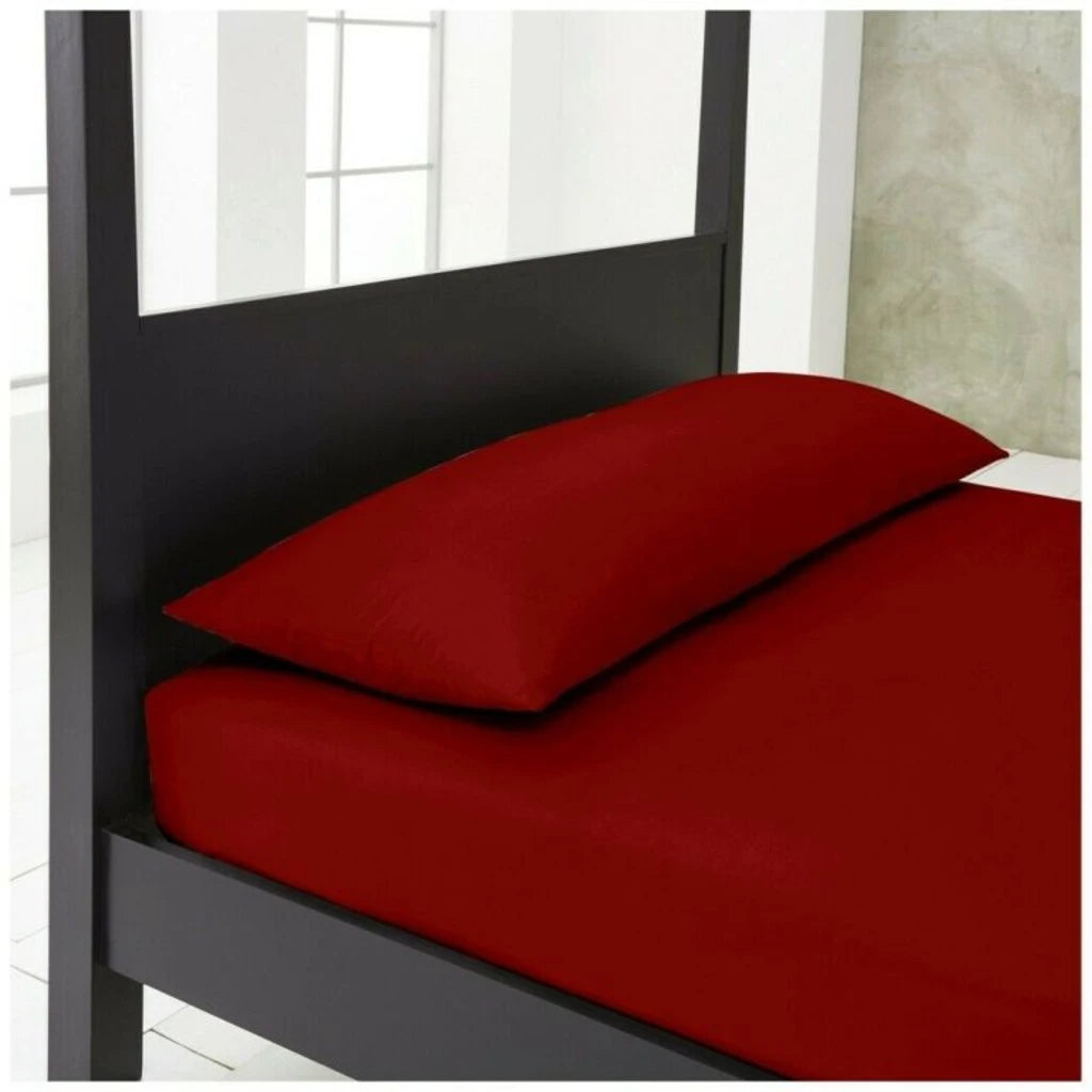red bolster pillow case