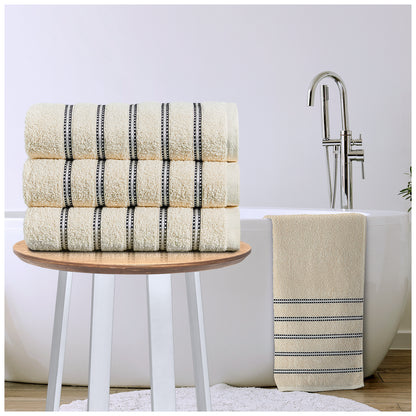 100% Cotton Bromley Stripe Towels | 8 Colours | 600 GSM