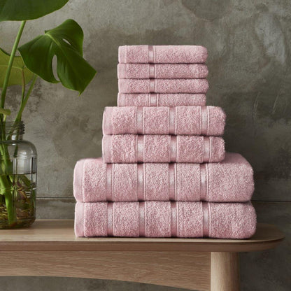 100% Cotton 8 Pieces Boston Towels Bale Set | 15 Colours | 450 GSM