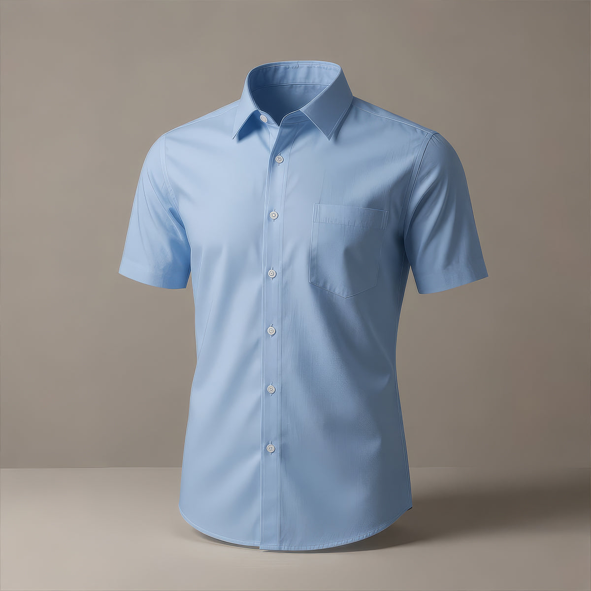Boys Blue School Shirt Short Sleeve