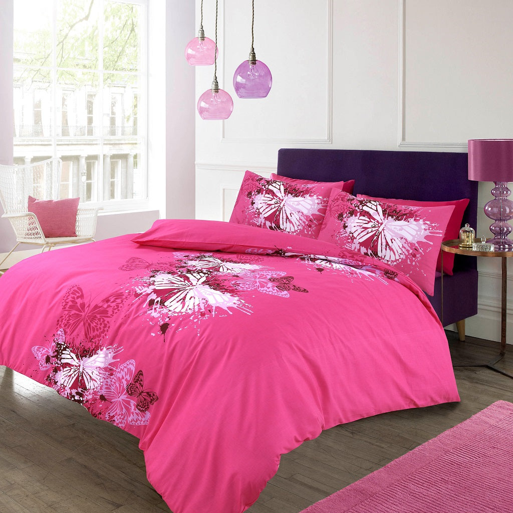 Butterfly Printed Duvet Cover Set | 3 Colors