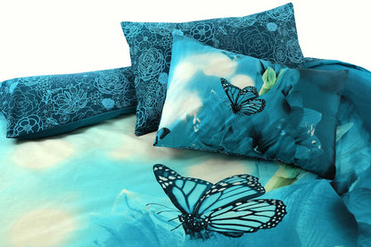 Butterfly 3D duvet Teal