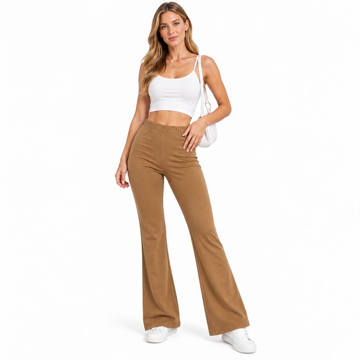 Supreme Jersey Pull-On Bootleg Flared Trousers | 11 Colours