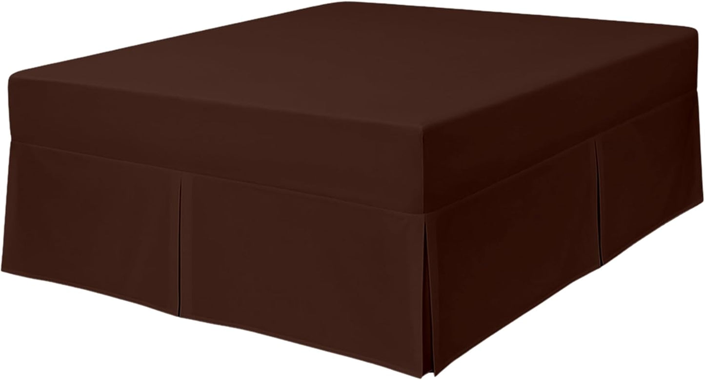 180TC Percale Poly Cotton Pleated Fitted Valance Sheets | 14 Colours