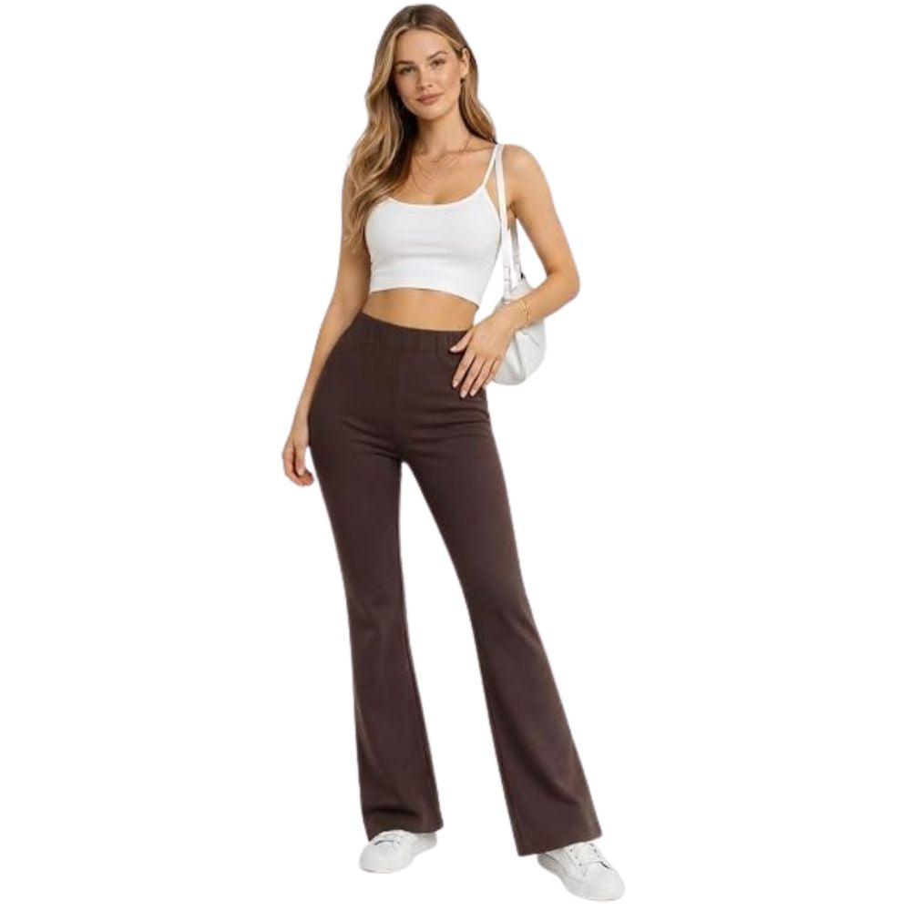 Supreme Jersey Pull-On Bootleg Flared Trousers | 11 Colours