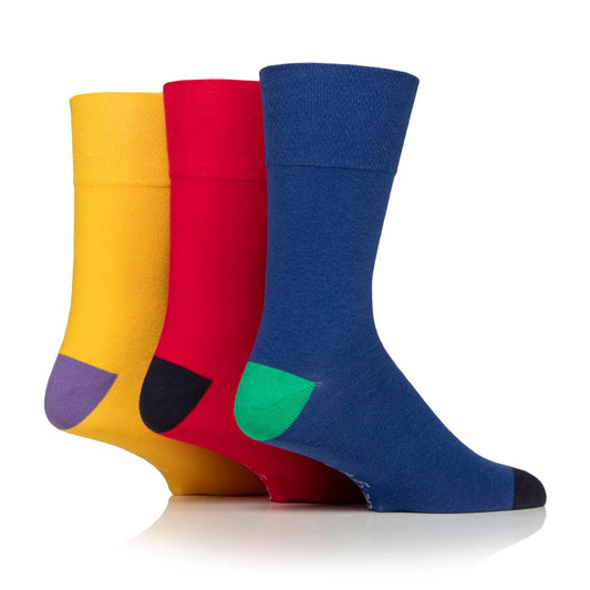 Men’s Colour Hybrid Colourburst Gentle Grip Cotton Rich Socks
