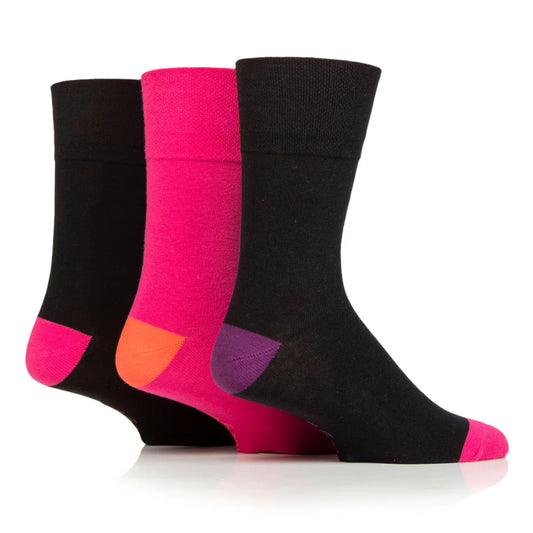 Men’s Crazy Contrast Colourburst Gentle Grip Cotton Rich Socks