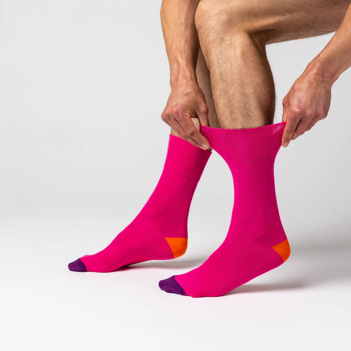 Men’s Crazy Contrast Colourburst Gentle Grip Cotton Rich Socks