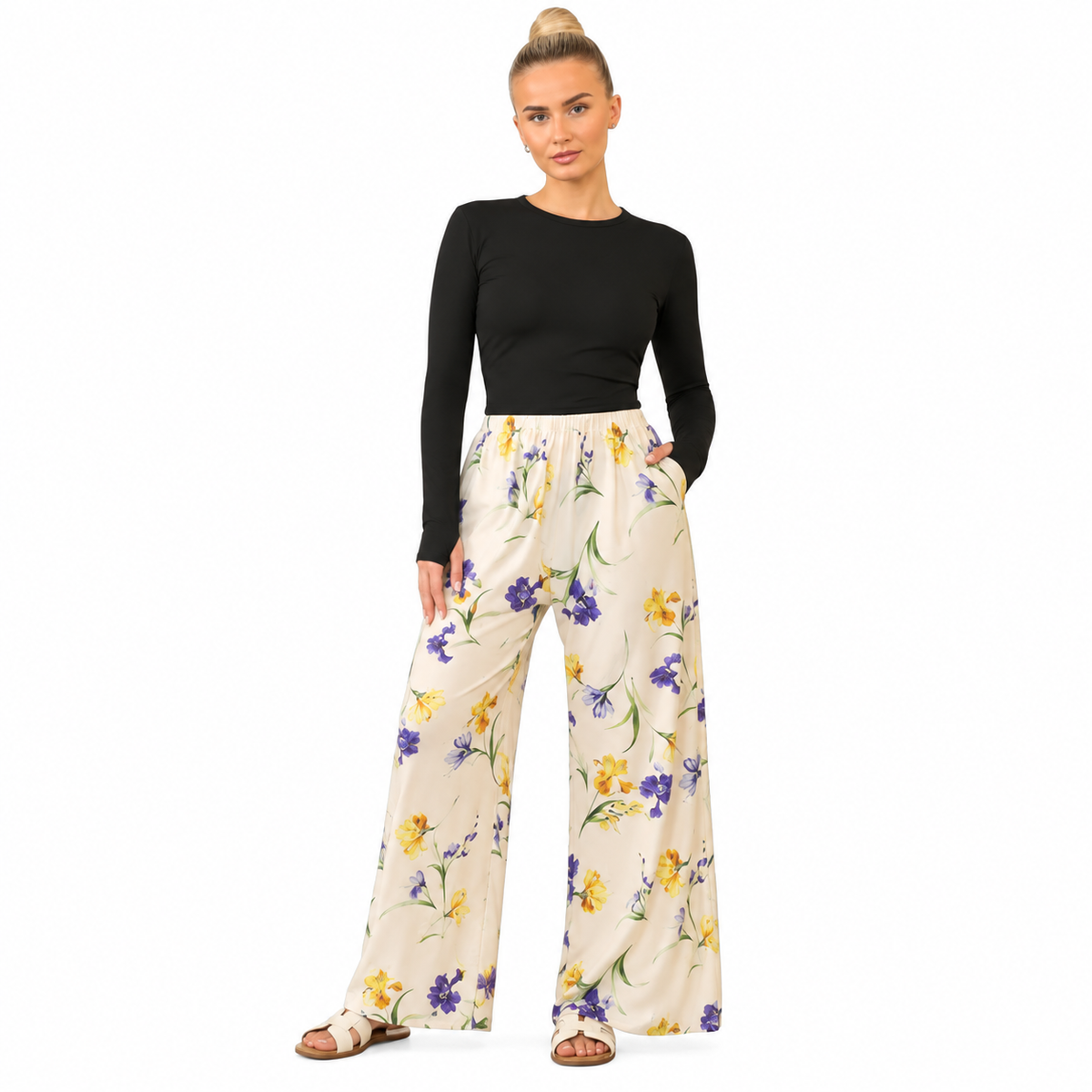 Floral Printed Palazzo Trousers | 3 Colours
