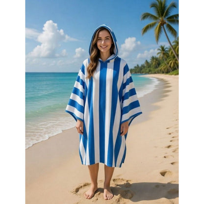 Cabana Stripe Sand Free Adult Poncho Towel | 3 Colours