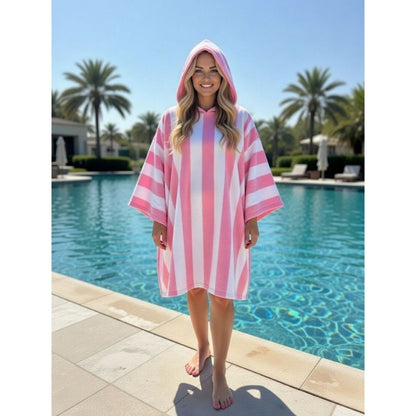 Cabana Stripe Sand Free Adult Poncho Towel | 3 Colours