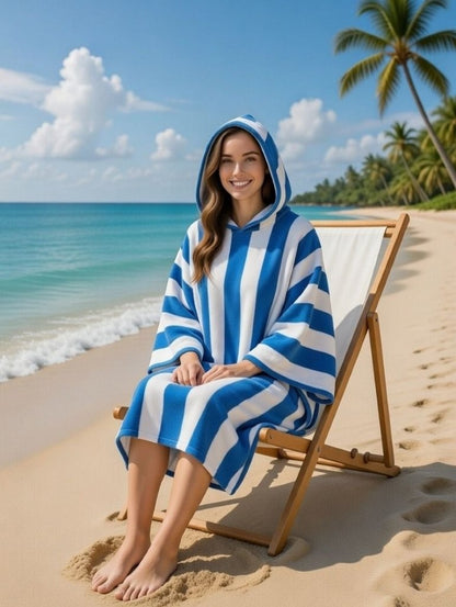 Cabana Stripe Sand Free Adult Poncho Towel | 3 Colours
