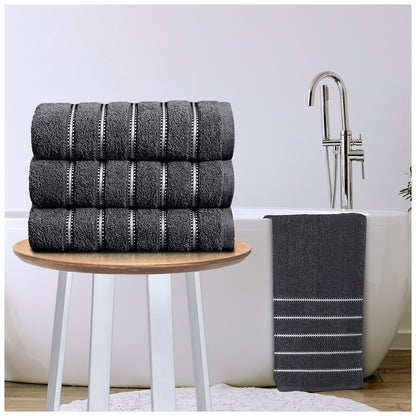 100% Cotton Bromley Stripe Towels | 8 Colours | 600 GSM