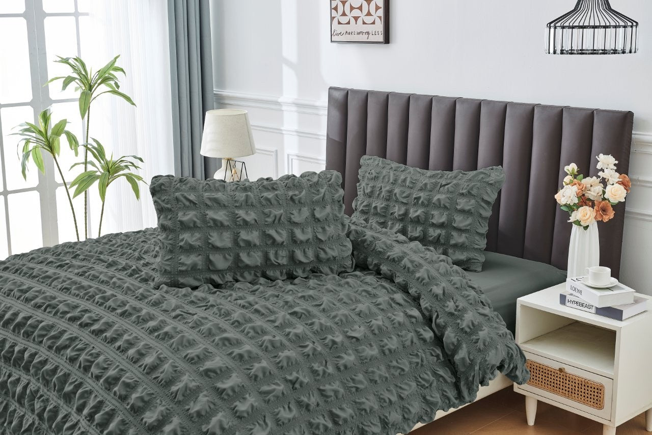 Seersucker Ripon Duvet Cover Set | 6 Colours
