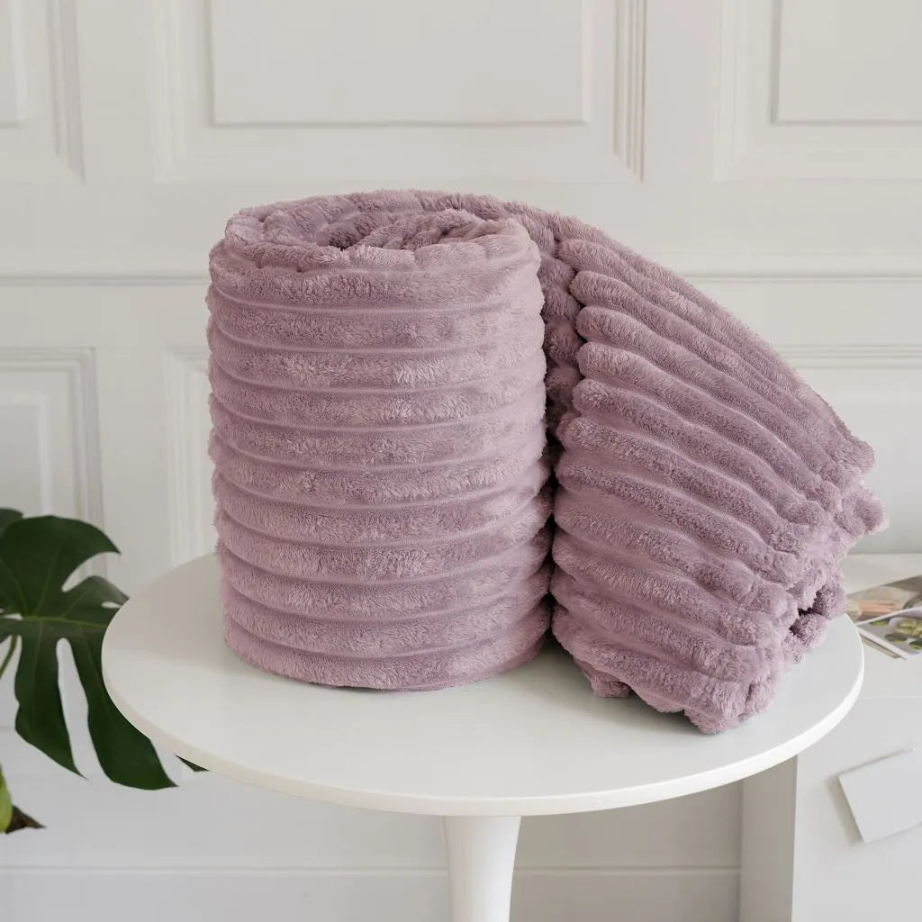 chunky cord throw blush