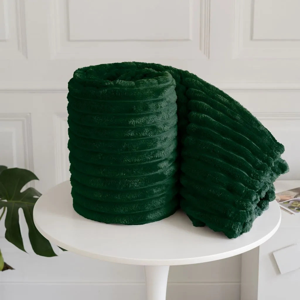 chunky cord throw emerald