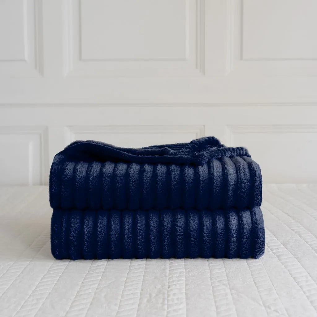 chunky cord throw navy