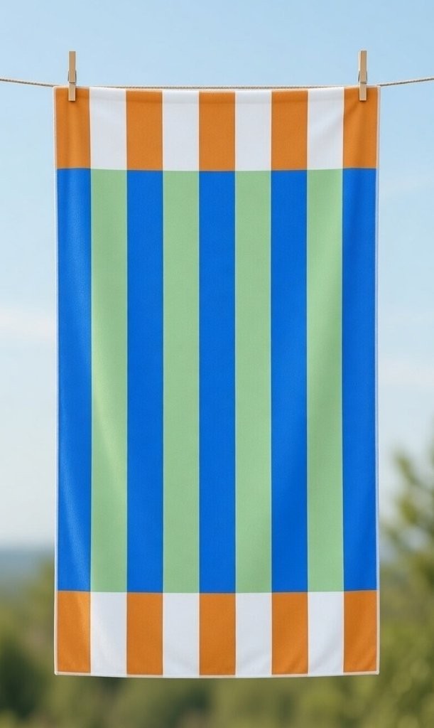 Contrasting Stripe Beach Towel | 3 Colours | 152CM × 71CM