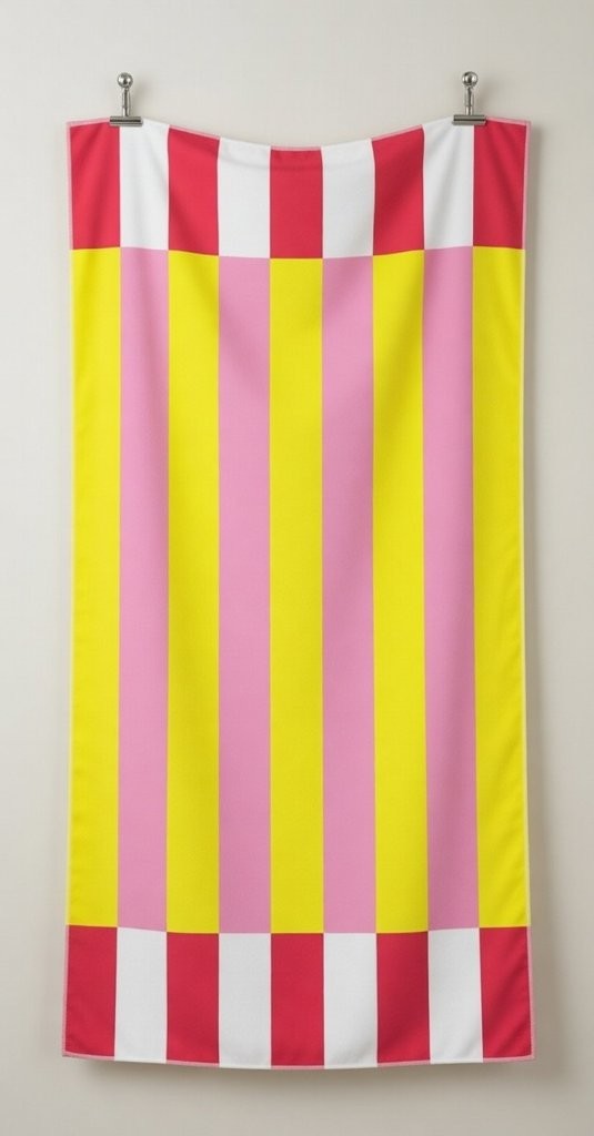Contrasting Stripe Beach Towel | 3 Colours | 152CM × 71CM