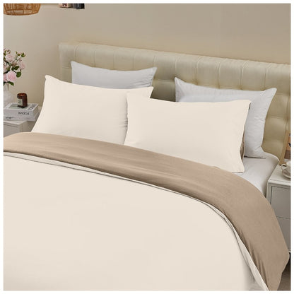 Soft Touch Reversible Plain Duvet Cover Set | 6 Colours