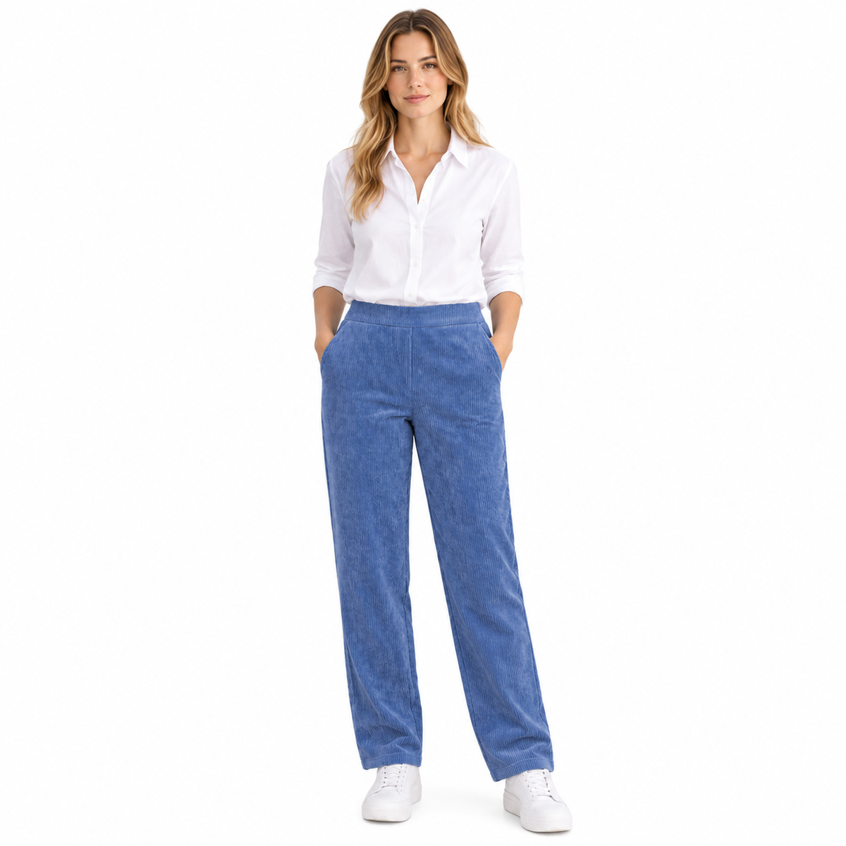 Ribbed Corduroy Pull-On Trousers | 6 Colours