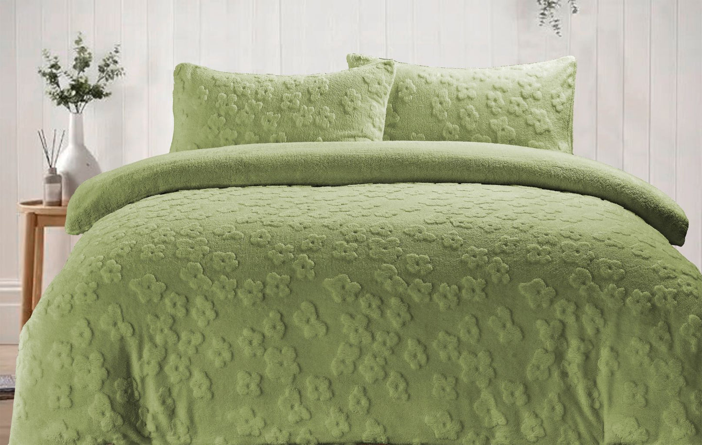 Daisy Teddy Fleece Duvet Cover Set | 3 Colours