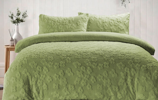 Daisy Teddy Fleece Duvet Cover Set | 3 Colours