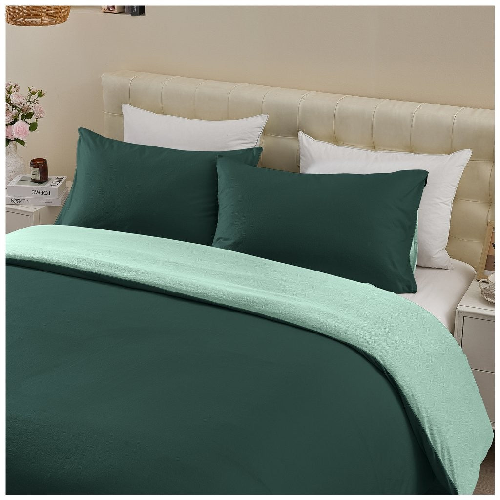 Soft Touch Reversible Plain Duvet Cover Set | 6 Colours