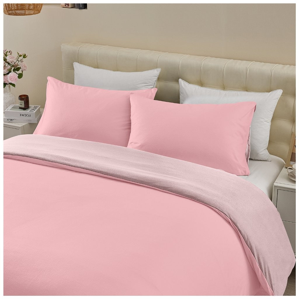 Soft Touch Reversible Plain Duvet Cover Set | 6 Colours