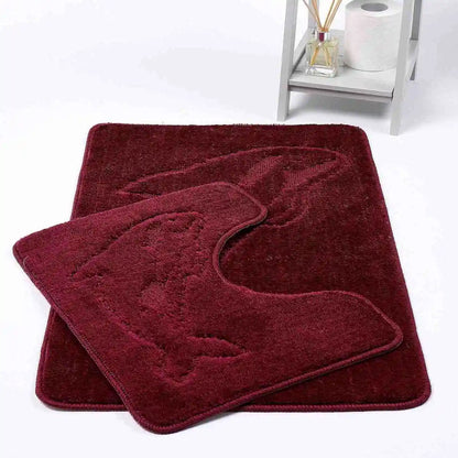 Dolphin bath mat burgundy