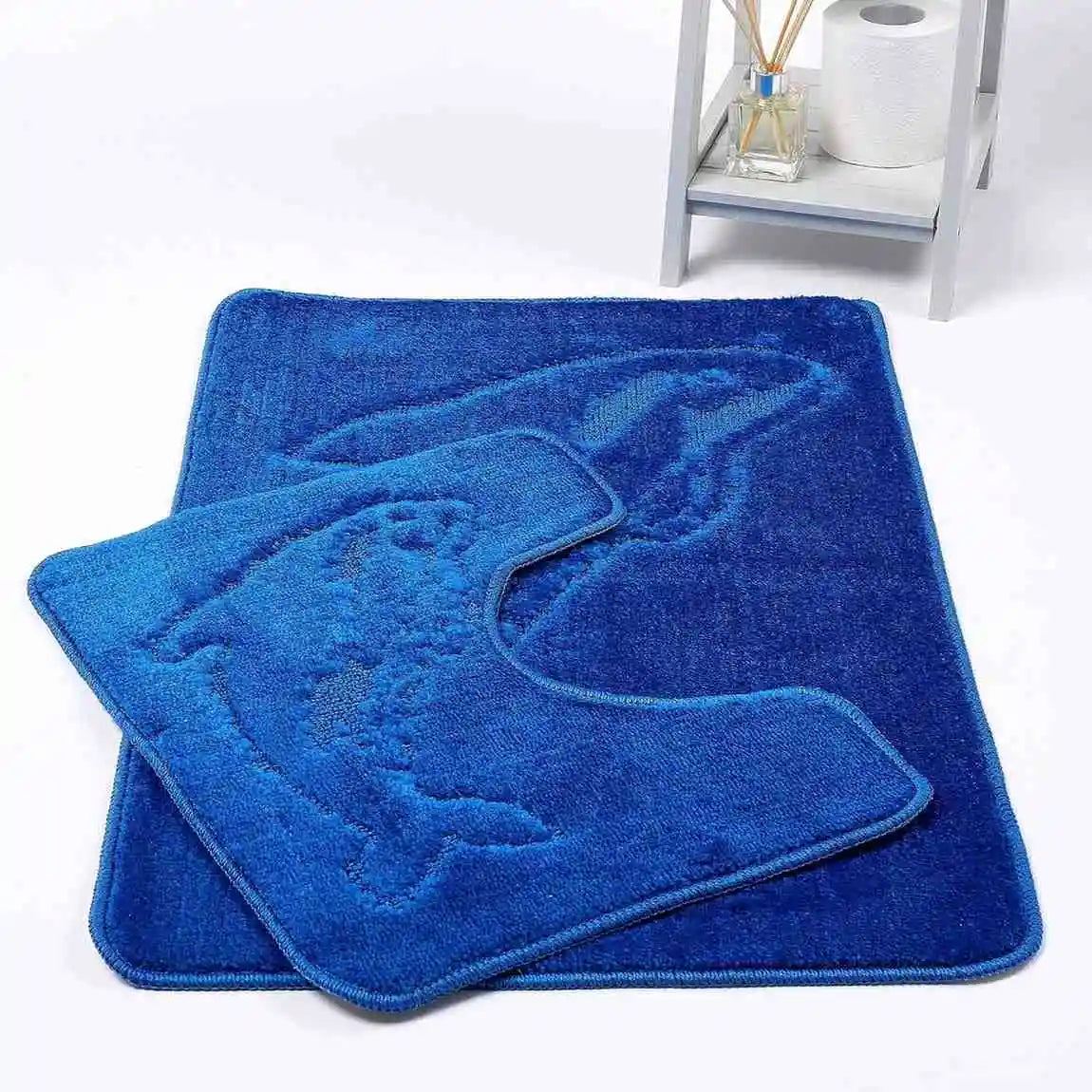Dolphin bath mat royal blue
