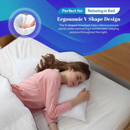 Duck Feather V Shaped Pillow | 75CM x 40CM x 36CM