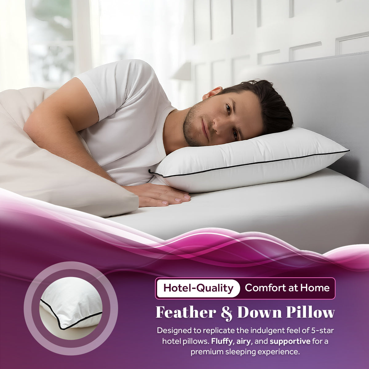 Duck Feather & Down Pillows | Pack of 2