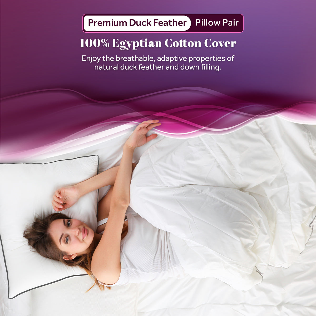 Duck Feather & Down Pillows | Pack of 2
