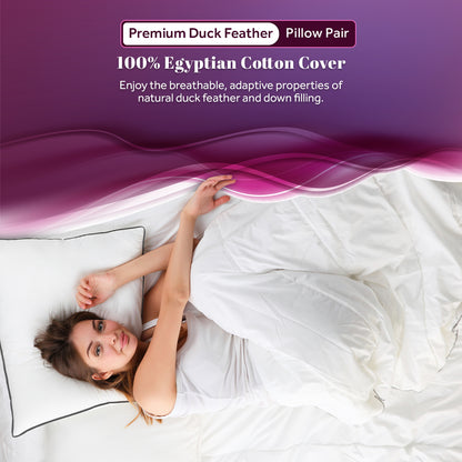 Duck Feather & Down Pillows | Pack of 2