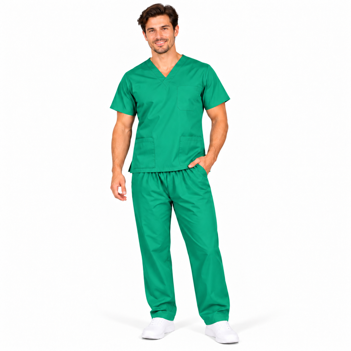Emerald Green Men's Medical Scrub Set