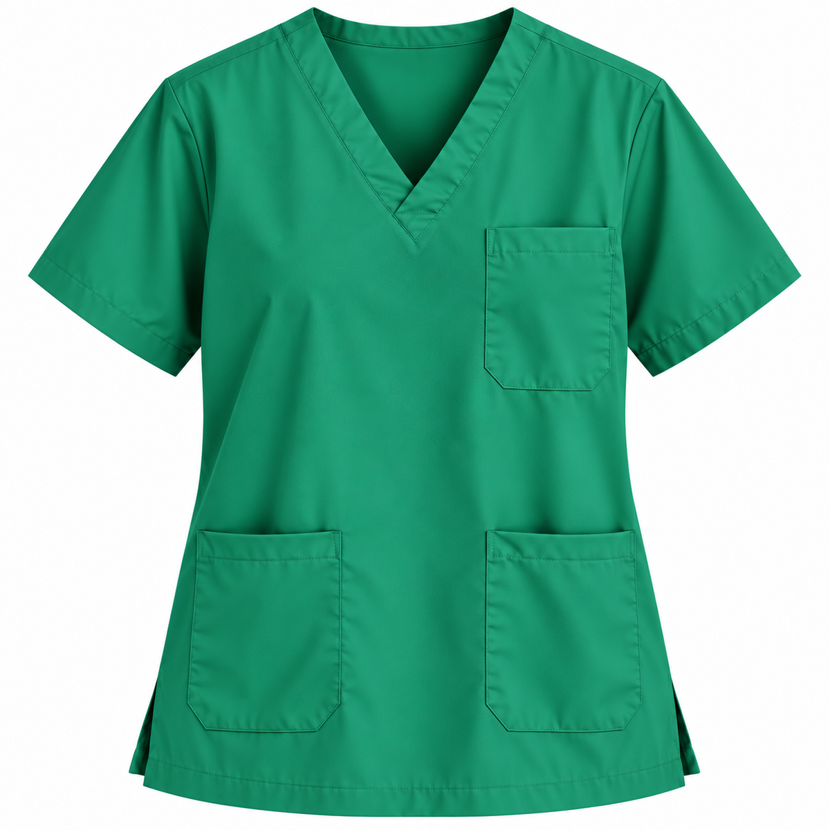 Emerald Green women's V-neck medical scrub top