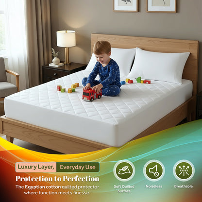 Egyptian Cotton Quilted Mattress Protectors