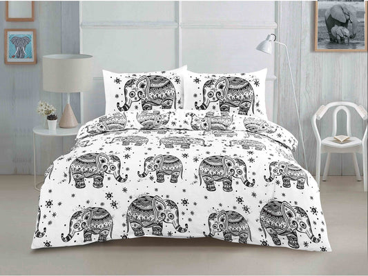 elephant printed duvet set