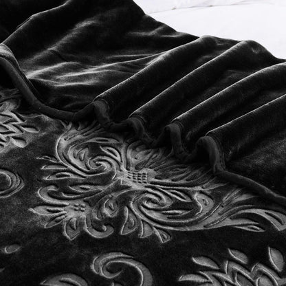 Embossed Heavy Blanket | 200CM x 240CM | Black