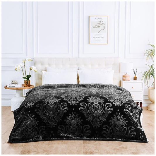 Embossed Heavy Blanket | 200CM x 240CM | Black