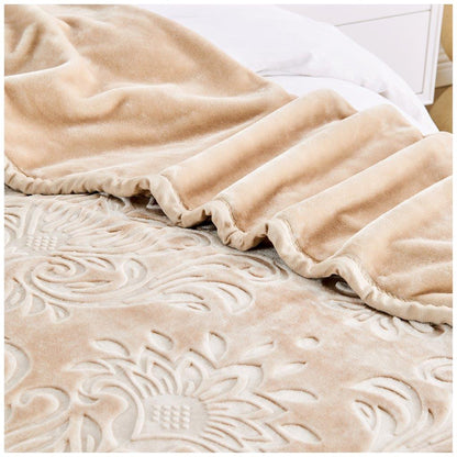 Embossed Heavy Blanket | 200CM x 240CM | Natural