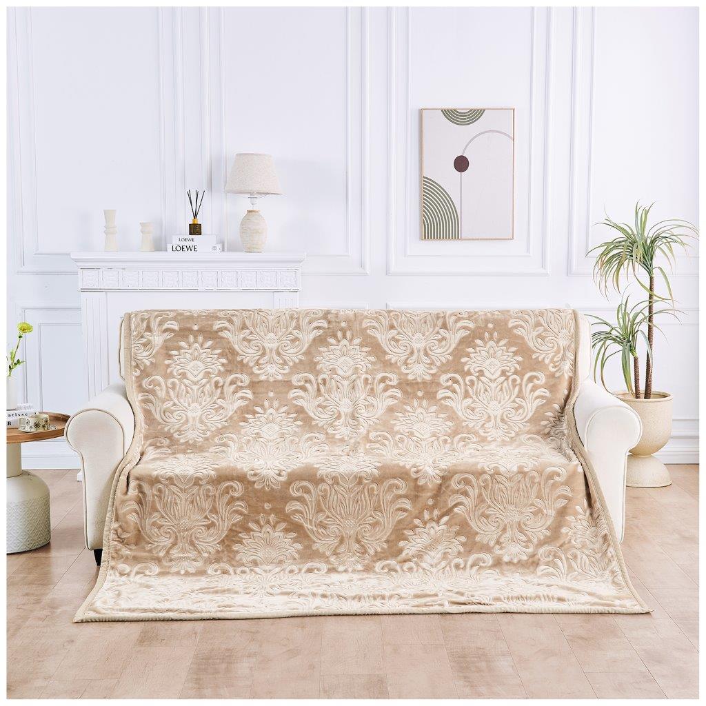Embossed Heavy Blanket | 200CM x 240CM | Natural
