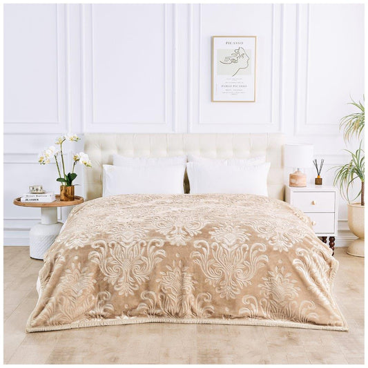 Embossed Heavy Blanket | 200CM x 240CM | Natural