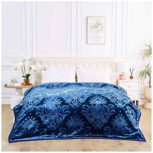 Embossed Heavy Blanket | 200CM x 240CM | Navy