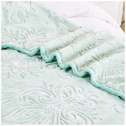 Embossed Heavy Blanket | 200CM x 240CM | Sage Green