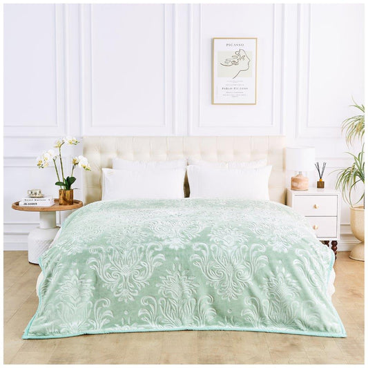 Embossed Heavy Blanket | 200CM x 240CM | Sage Green